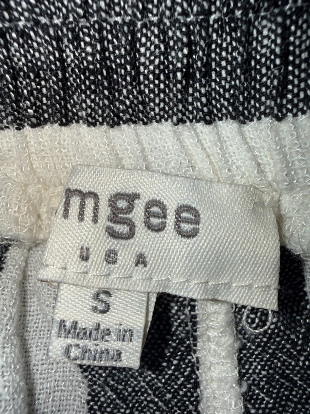 Umgee Black and White Striped High Waist Shorts - Picture 4 of 5